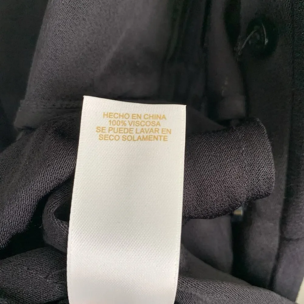 Kate Spade Black Satin Crepe Sleeveless V-Neck Jumpsuit Size 0 NWT